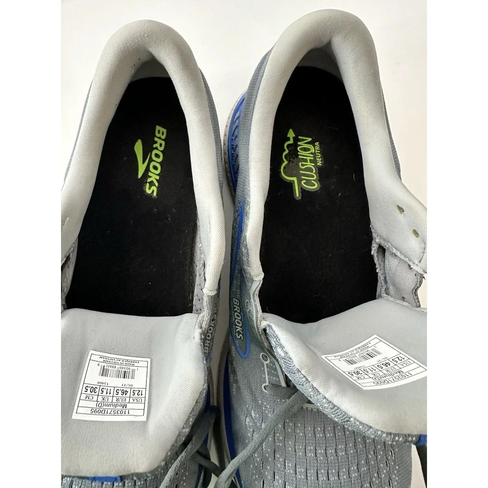 Brooks Glycerin 19 Men Size 12.5 Grey/Blue Running Shoes Athrisure